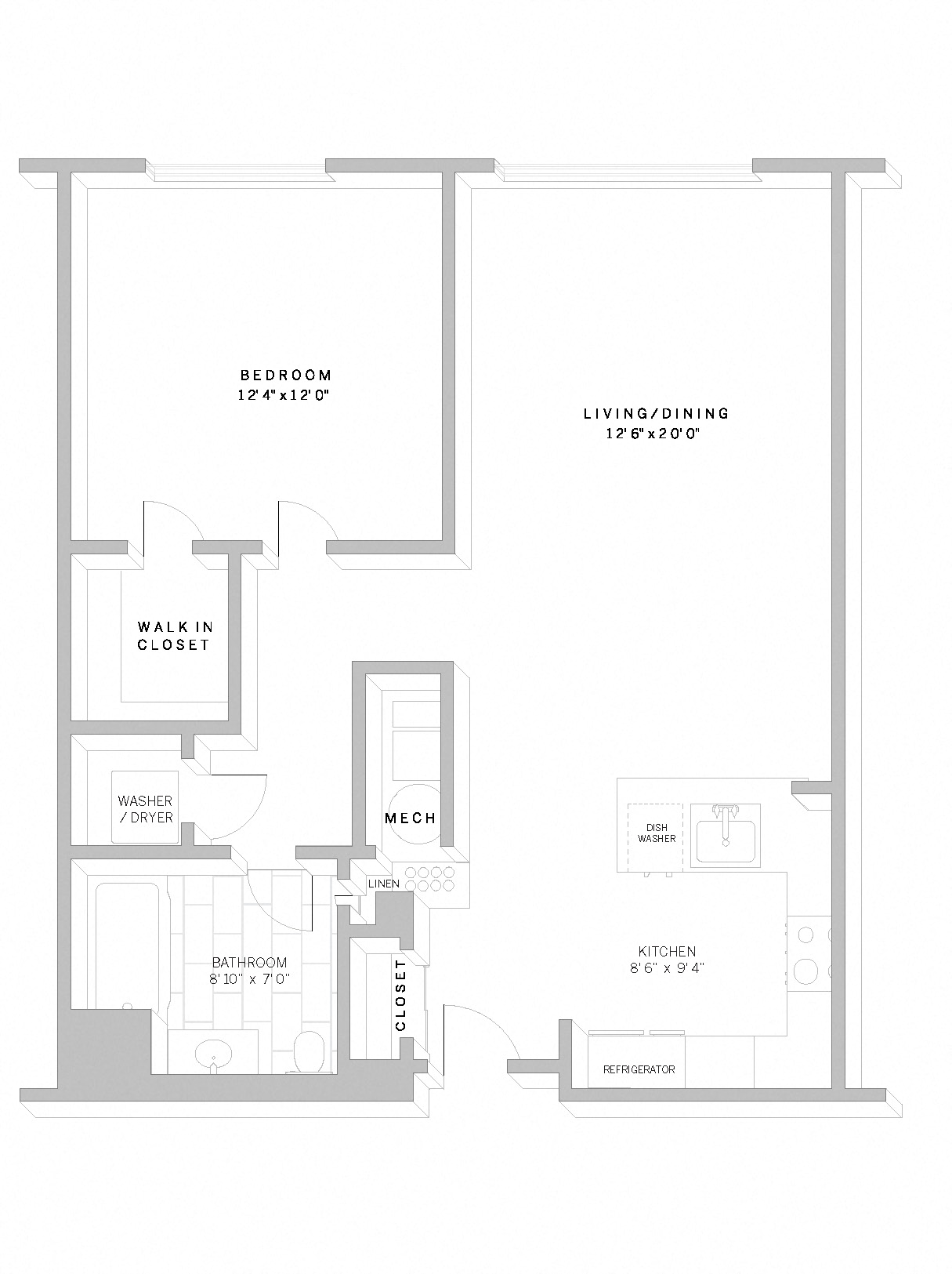 Floor Plan A1 at AVE Florham Park, Florham Park, NJ